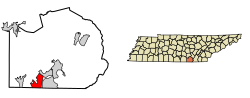 Marion County Tennessee Incorporated and Unincorporated areas South Pittsburg Highlighted 4770060
